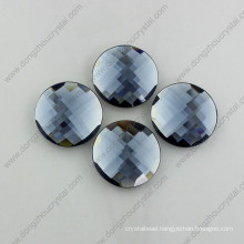 Dz-1041 Violet Flat Back Round Glass Beads for Jewelry